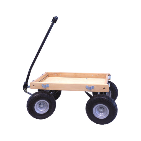 Berlin Big Foot Kids Express Wagon 25x14 Inch Solid Wood Bed With Foam Tires – Amish Crafted | Made in USA Amish Toy Box  Pull Behind Wagon