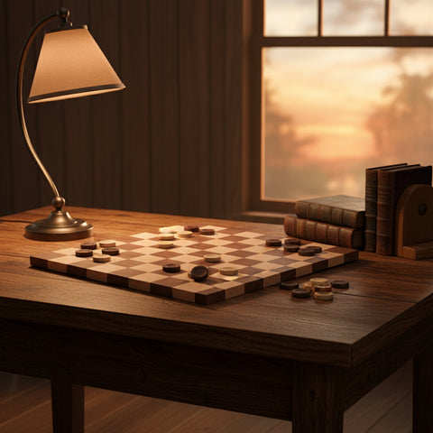 18 Inch Handmade Maple and Walnut Chess Board – Amish Crafted Wooden Game Surface | Made in USA Amish Toy Box  Game