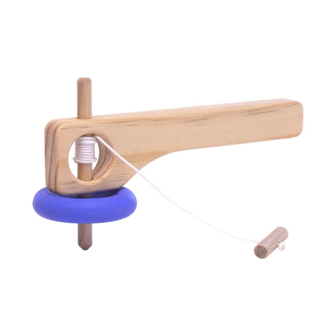 Handcrafted Amish Wooden Spinning Top Toy with Pull String – 8 Inch Pine Classic Toy | Made in USA Amish Toy Box  Toy