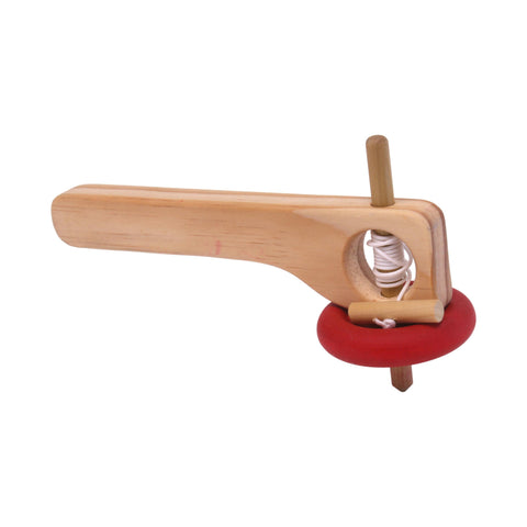 Handcrafted Amish Wooden Spinning Top Toy with Pull String – 8 Inch Pine Classic Toy | Made in USA Amish Toy Box  Toy