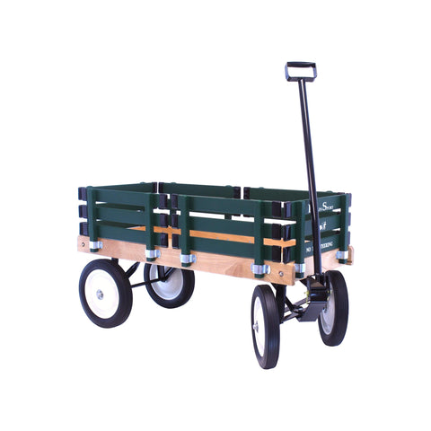 Handcrafted Kids Wagon 36 Inch Bed – Durable Hardwood & Steel Frame – Berlin Flyer F310 | Made in USA Amish Toy Box  Scooters and Wagons