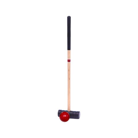 32 Inch Hard Maple Handle Croquet Mallet with Durable Polymer Head – Flag Game Equipment | Made in USA Amish Toy Box 
