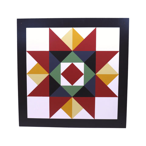Handcrafted Washington Star Barn Quilt – Amish Outdoor Wall Art | Made in USA Amish Toy Box  Lawn & Patio