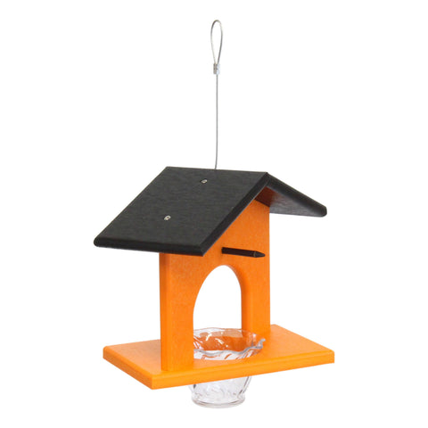 Eco-Friendly Hanging Oriole Bird Feeder with Jelly Dish and Orange Pegs 10 Inch – Amish Crafted | Made in USA Amish Toy Box  Bird Feeder