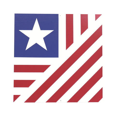 Handcrafted 3/8 Inch Thick Old Glory Barn Quilt Sign – Patriotic Custom Wall Decor | Made in USA Amish Toy Box  Lawn & Patio