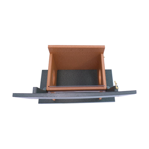 Amish Crafted Poly Lumber Squirrel Feeder – Eco-Friendly Wildlife Corn House | Made in USA Amish Toy Box  Squirrel Feeder