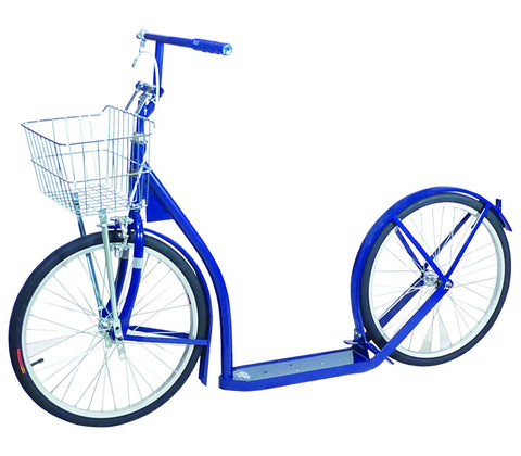 Amish-Made Deluxe Kick Scooter with Cargo Basket – Youth/Adult Size | Lancaster PA Craftsmanship Made in USA Amish Toy Box  Sports