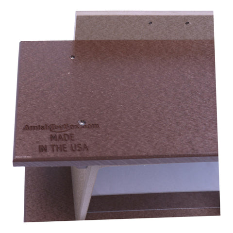 Amish Crafted Poly Lumber Squirrel Feeder – Eco-Friendly Wildlife Corn House | Made in USA Amish Toy Box  Squirrel Feeder
