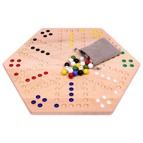 Handcrafted Aggravation Marble Board Game – Double-Sided Classic Family Fun | Made in USA Amish Toy Box  Wooden Toys,Games and Puzzles