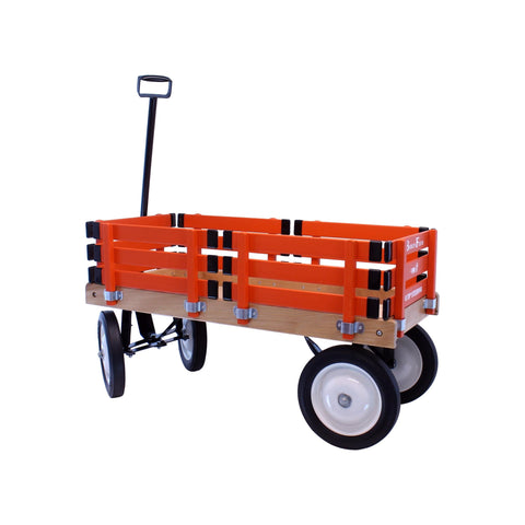 Handcrafted Kids Wagon 36 Inch Bed – Durable Hardwood & Steel Frame – Berlin Flyer F310 | Made in USA Amish Toy Box  Scooters and Wagons