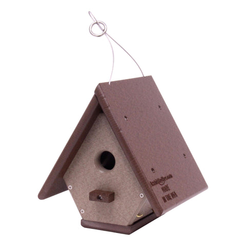 Amish Handmade Eco-Friendly Hanging Wren House 7.5x8x9 Inch – Durable Poly Lumber Birdhouse | Made in USA Amish Toy Box  Bird House