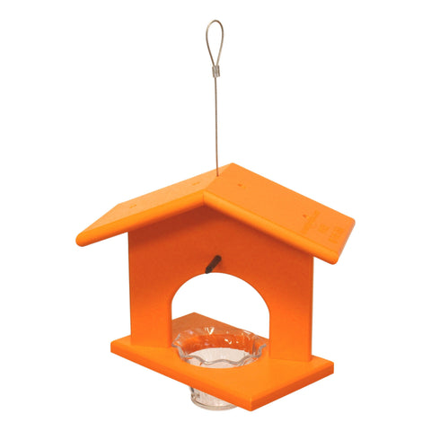Eco-Friendly Hanging Oriole Bird Feeder with Jelly Dish and Orange Pegs 10 Inch – Amish Crafted | Made in USA Amish Toy Box  Bird Feeder