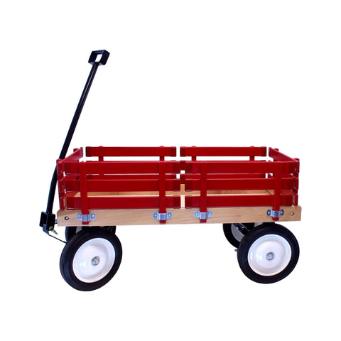 Handcrafted Kids Wagon 36 Inch Bed – Durable Hardwood & Steel Frame – Berlin Flyer F310 | Made in USA Amish Toy Box  Scooters and Wagons
