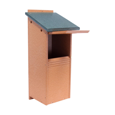 Flicker Birdhouse Nesting Box 8x8x24 Inch – Eco-Friendly Poly Lumber with Ventilation | Made in USA Amish Toy Box 