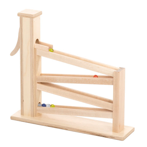 Handcrafted Wooden Marble Pump Roller Toy – Non-Toxic Walnut Finish | Amish Made USA Amish Toy Box 