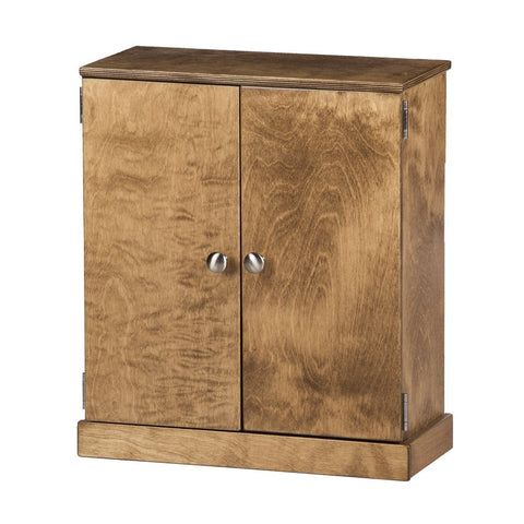 Amish Handcrafted Doll Wardrobe – Solid Poplar Wood Storage Cabinet with Shelves | Made in USA Amish Toy Box  Doll Furniture