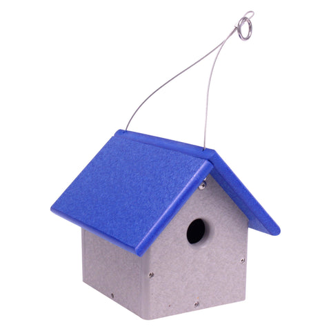 Amish-Made Eco-Friendly Birdhouse for Chickadees and Wrens 8 Inch Poly Lumber Nest Box | Made in USA Amish Toy Box  Bird House
