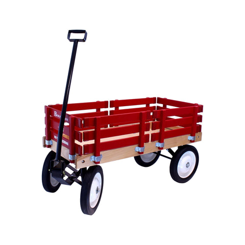 Handcrafted Kids Wagon 36 Inch Bed – Durable Hardwood & Steel Frame – Berlin Flyer F310 | Made in USA Amish Toy Box  Scooters and Wagons