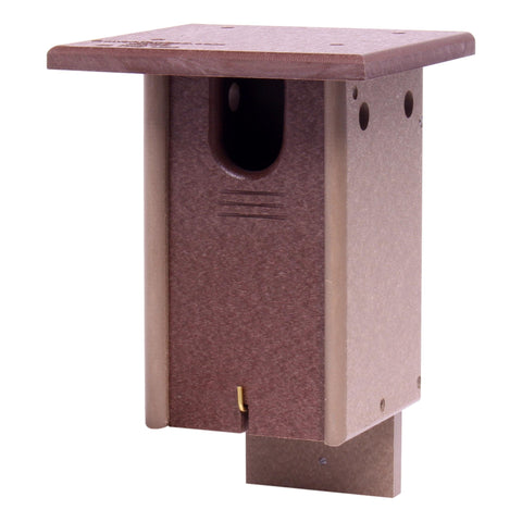 Amish-Made 11 Inch Bluebird House Post Mount – Durable Recycled Poly Lumber Birdhouse | Made in USA Amish Toy Box  Bird House