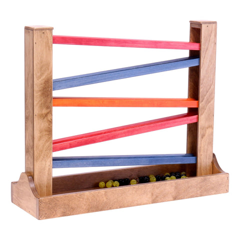 Amish Heirloom Wooden Marble Roller Toy – Classic Action Playset – Child Safe Finish | Handcrafted in USA Amish Toy Box  Marble and Ball Rollers