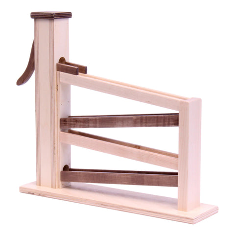 Handcrafted Wooden Marble Pump Roller Toy – Non-Toxic Walnut Finish | Amish Made USA Amish Toy Box 