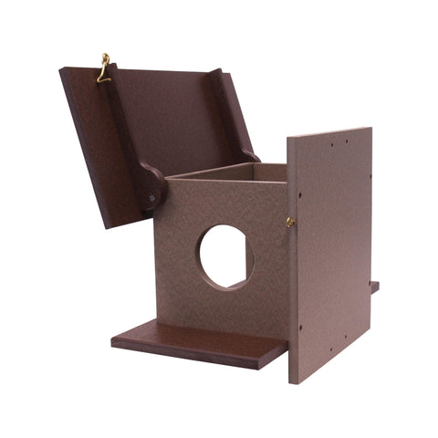 Amish Crafted Poly Lumber Squirrel Feeder – Eco-Friendly Wildlife Corn House | Made in USA Amish Toy Box  Squirrel Feeder