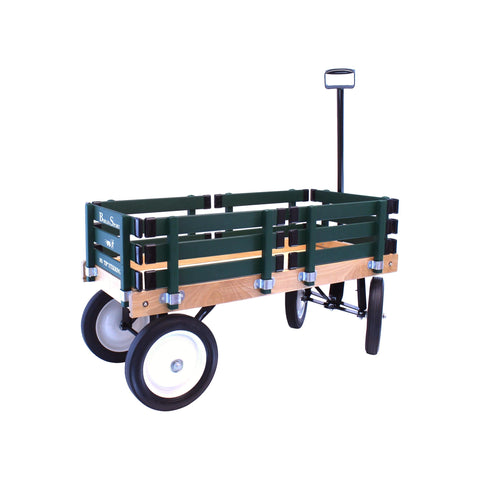 Handcrafted Kids Wagon 36 Inch Bed – Durable Hardwood & Steel Frame – Berlin Flyer F310 | Made in USA Amish Toy Box  Scooters and Wagons