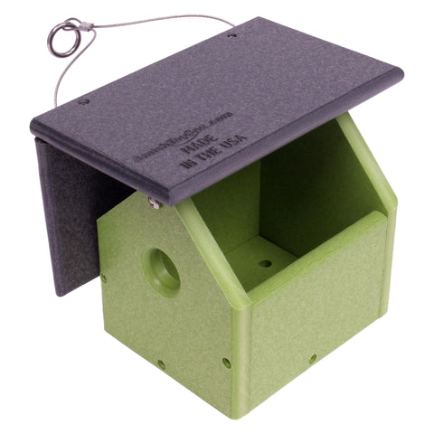 Amish-Made Eco-Friendly Birdhouse for Chickadees and Wrens 8 Inch Poly Lumber Nest Box | Made in USA Amish Toy Box  Bird House