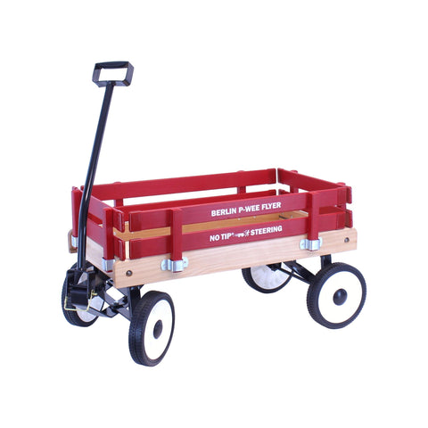 Amish Handcrafted Berlin P-Wee Wagon – Child-Sized Solid Hardwood Toy Wagon with Steel Frame | Made in USA Amish Toy Box  Wagon