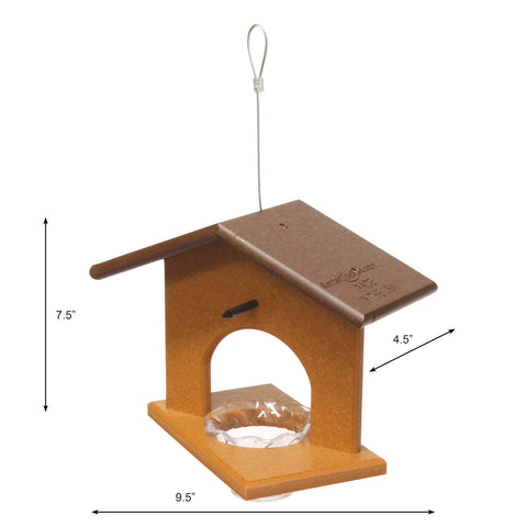 Eco-Friendly Hanging Oriole Bird Feeder with Jelly Dish and Orange Pegs 10 Inch – Amish Crafted | Made in USA Amish Toy Box  Bird Feeder