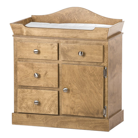 Amish Wooden Doll Changing Table 32 Inch – Fits 18 Inch Dolls – Handcrafted in USA | Amish-Made Amish Toy Box  doll furniture