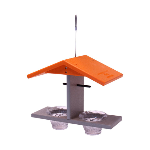 Double-Cup Oriole Bird Feeder – Durable Recycled Poly Lumber With Orange Pegs | Made in USA Amish Toy Box  Bird Feeder