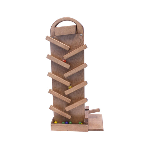 Handcrafted Wooden Marble Launcher Toy 20 Inch – Child Safe Classic Game | Amish Made USA Amish Toy Box  Toy