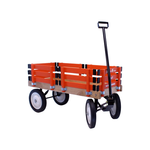 Handcrafted Kids Wagon 36 Inch Bed – Durable Hardwood & Steel Frame – Berlin Flyer F310 | Made in USA Amish Toy Box  Scooters and Wagons