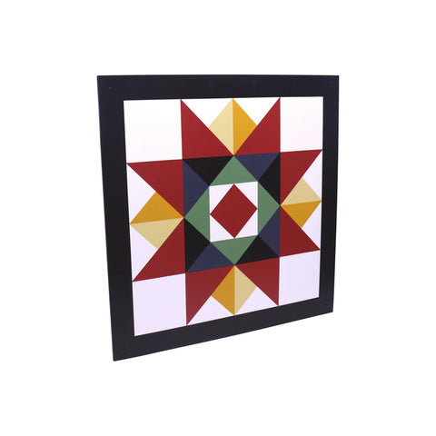 Handcrafted Washington Star Barn Quilt – Amish Outdoor Wall Art | Made in USA Amish Toy Box  Lawn & Patio