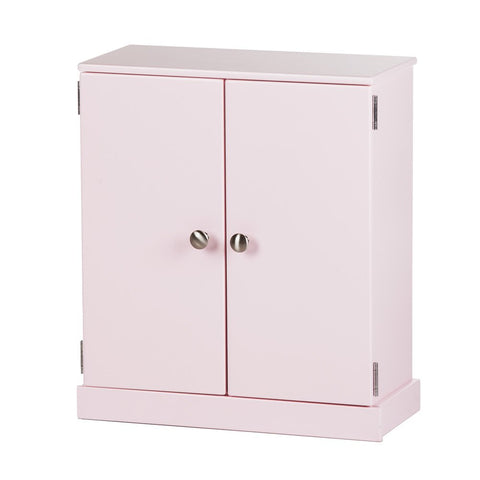 Amish Handcrafted Doll Wardrobe – Solid Poplar Wood Storage Cabinet with Shelves | Made in USA Amish Toy Box  Doll Furniture