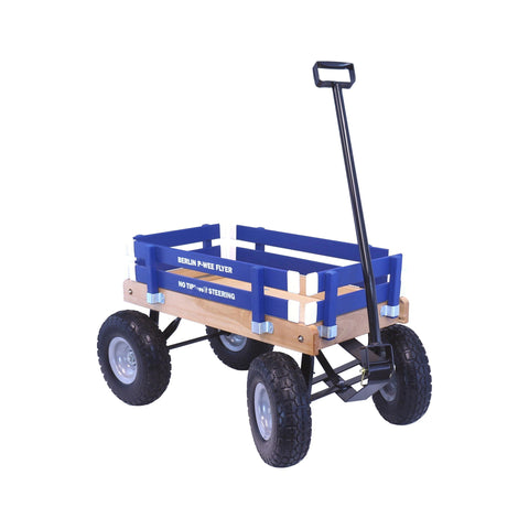 Berlin Big Foot Kids Express Wagon 25x14 Inch Solid Wood Bed With Foam Tires – Amish Crafted | Made in USA Amish Toy Box  Pull Behind Wagon