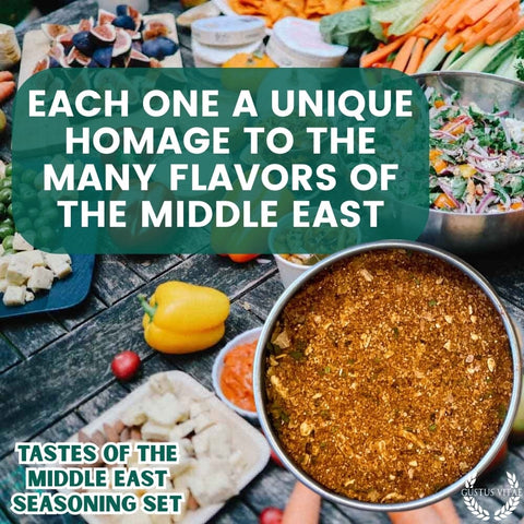 Artisanal Middle Eastern Spice Gift Set – Six Gourmet Seasonings – Made in USA Gustus Vitae  Collections & Gift Sets