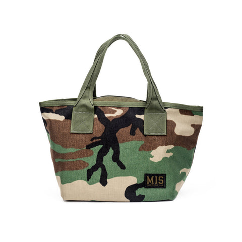 Compact Woodland Camo Mini Tote Bag – Durable Military Canvas | Made in USA MIS  Tote Bag