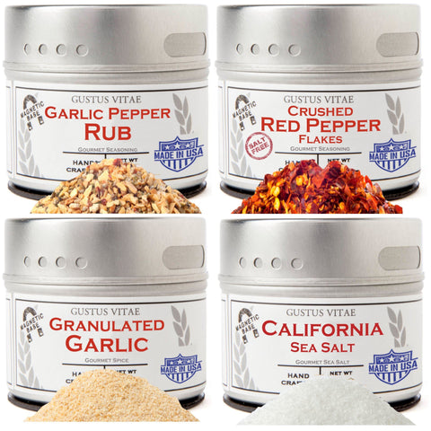 Gustus Vitae Gourmet Kitchen Seasoning Set – 4 Pack | Made in USA Gustus Vitae  Collections & Gift Sets