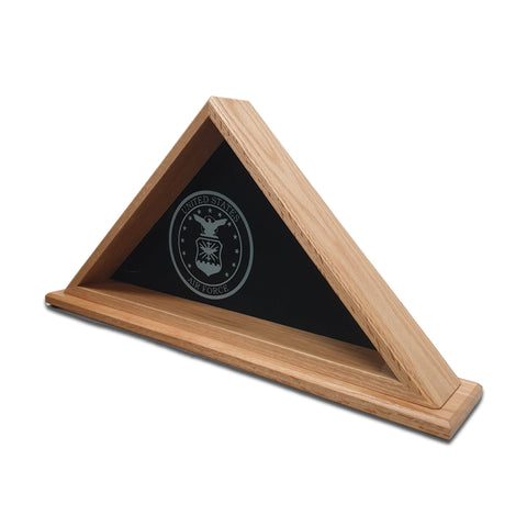 Veteran Crafted Oak Burial Flag Display Case – 5x9.5 Ft Flag – Made in USA Legacies of America Woodworking Company  Flag Display Case