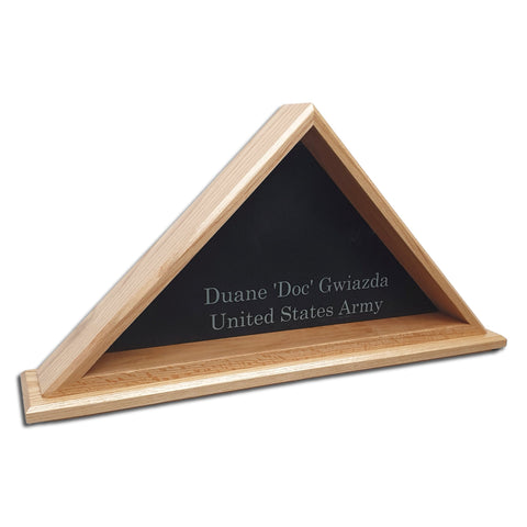 Veteran Crafted Oak Burial Flag Display Case – 5x9.5 Ft Flag – Made in USA Legacies of America Woodworking Company  Flag Display Case