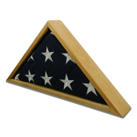 Veteran Crafted Oak Burial Flag Display Case – 5x9.5 Ft Flag – Made in USA Legacies of America Woodworking Company  Flag Display Case