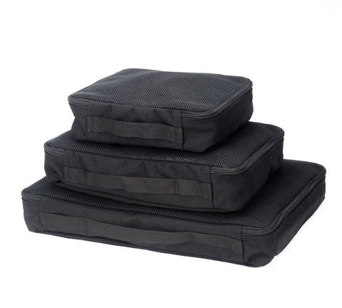 Travel Organizer Set – Water-Resistant Cordura Nylon – Black | Made in USA MIS  Packing Organizer