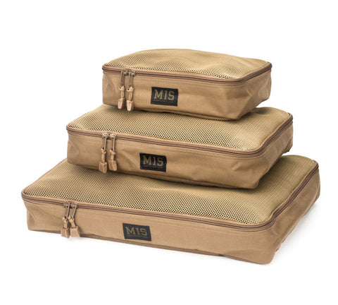 Durable Coyote Brown Organizer Set – Water-Resistant Cordura Nylon | Made in USA MIS  Packing Organizer