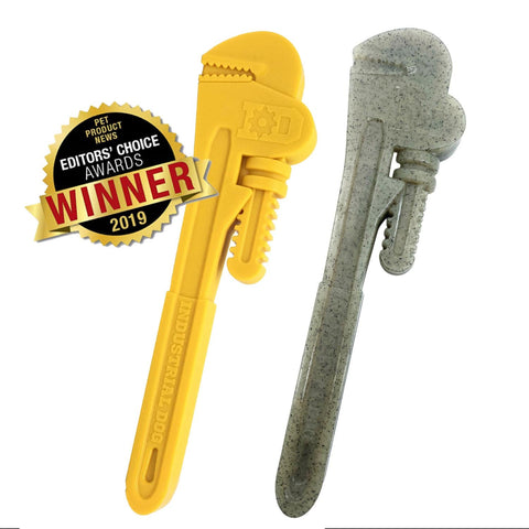 Industrial Dog Pipe Wrench Chew Toy – Ultra Durable Nylon – Made in USA SodaPup  Nylon Dog Toys