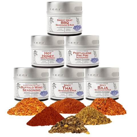 Gustus Vitae Red Hot Wing Spice Set – Gourmet Seasoning Collection | Made in USA Gustus Vitae  Collections & Gift Sets