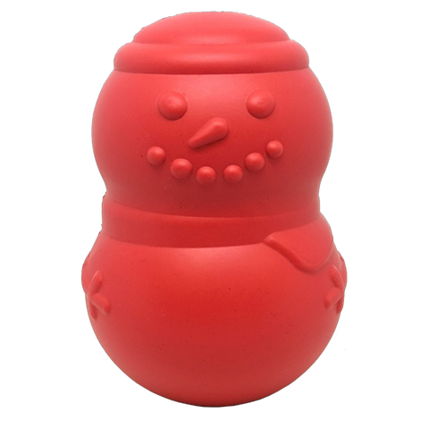 Snowman Durable Rubber Dog Chew Toy – Interactive Treat Dispenser | Made in USA SodaPup  Rubber Dog Toys