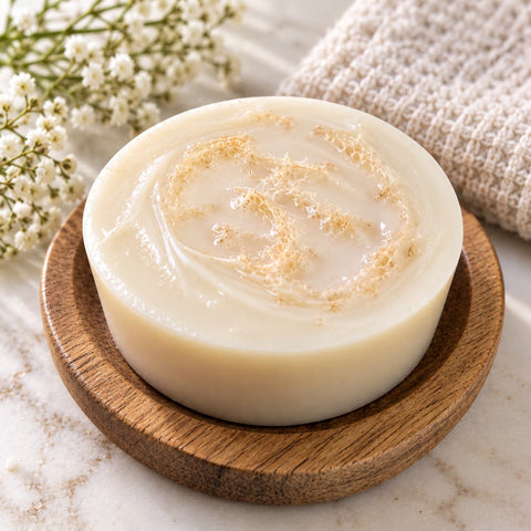 Pack of 2 Natural Goat Milk Loofah Soap Set – Exfoliating Handmade Bath Bars | Made in USA by Frances Farm & Craft Frances Farm & Craft 