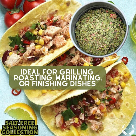 Gourmet Salt-Free Seasoning Set – 6 Handcrafted Spice Tins | Made in USA Gustus Vitae  Collections & Gift Sets
